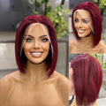 10 inch burgundy bob