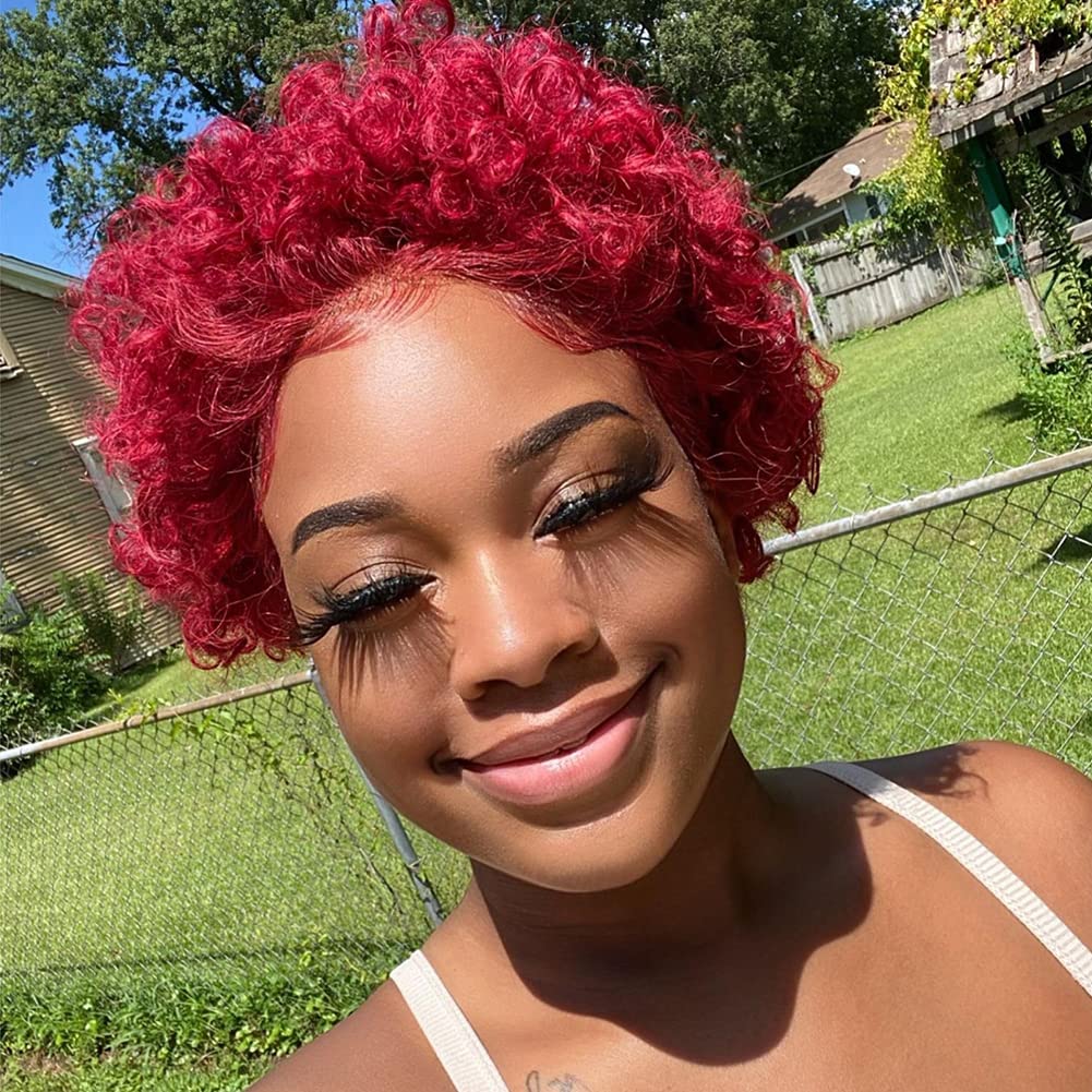 Burgundy Pixie wig