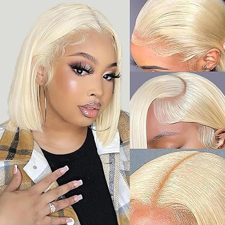 10 inch blonde bob